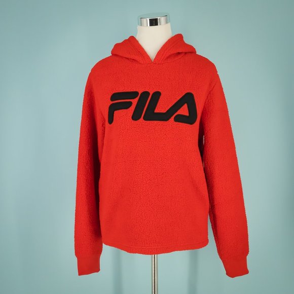 red hoodie without sleeves